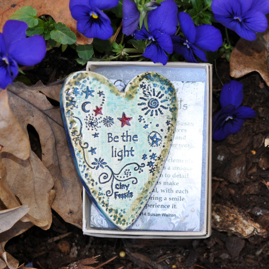 Clay Fossil Ornament, Be the Light