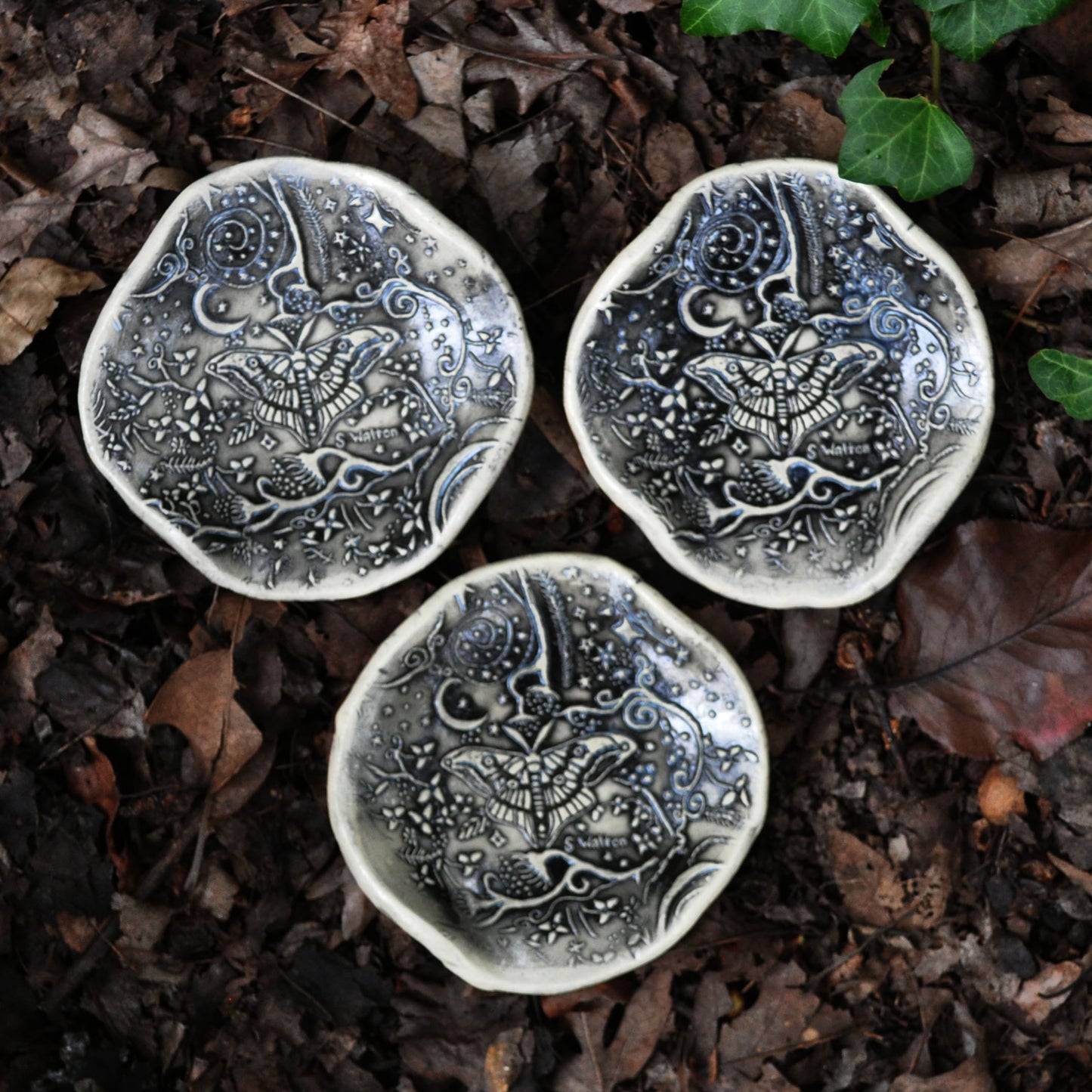 Butterfly Garden, Spoon Rest, Soap Dish in Black