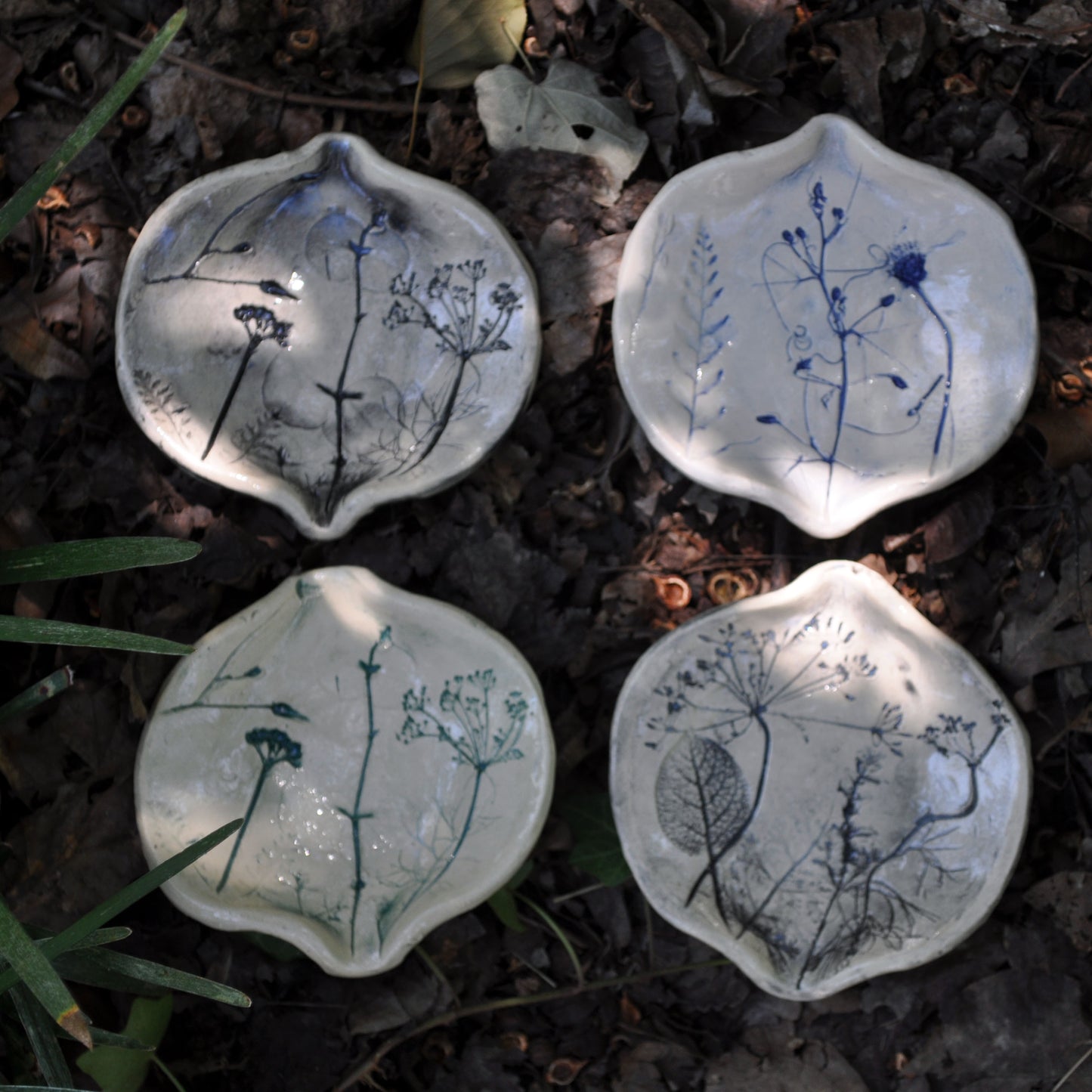 srsd302 spoon rest soap dish, yarrow eucalyptus dill group of four.jpg